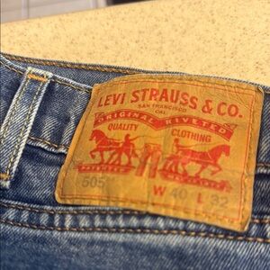 Levi's Classic Blue Straight Jeans with Iconic Patch